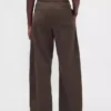 Pantaloni a zampa larga in popeline con doppio rinforzo sulle ginocchia