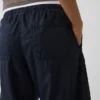 Pantaloni a zampa larga in popeline con doppio rinforzo sulle ginocchia