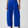 Pantaloni a zampa larghi in garza di cotone