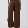 Pantaloni a zampa larghi in garza di cotone