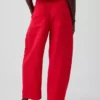 Pantaloni a zampa larghi in garza di cotone