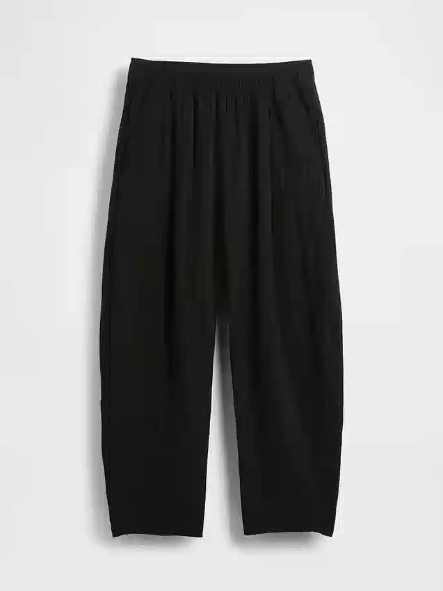 Pantaloni a zampa larghi in garza di cotone
