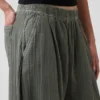 Pantaloni a zampa larghi in garza di cotone