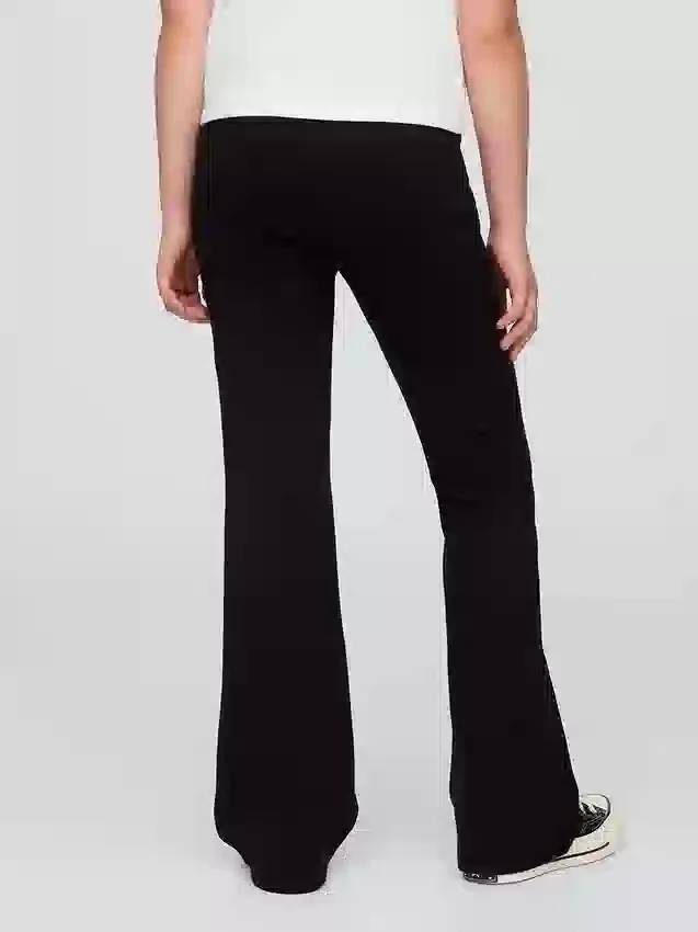 Pantaloni a zampa larghi in tessuto Ponte per bambini