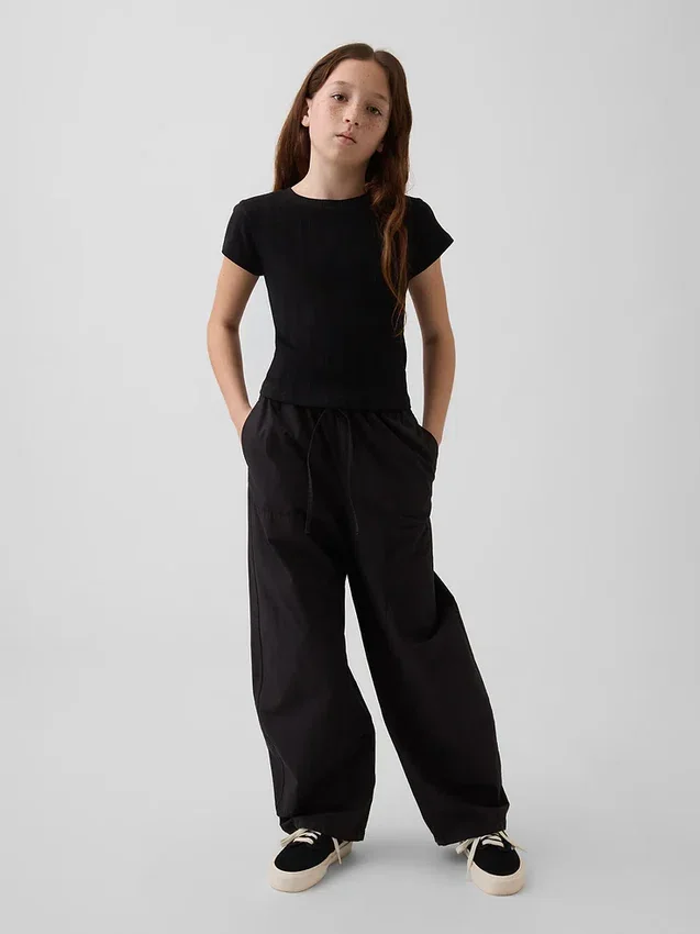 Pantaloni a zampa per bambini con doppio rinforzo sulle ginocchia
