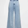 Pantaloni alla caviglia a vita alta in denim ultrasoft 365 con pieghe