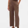 Pantaloni alla caviglia dritti e comodi in misto lino