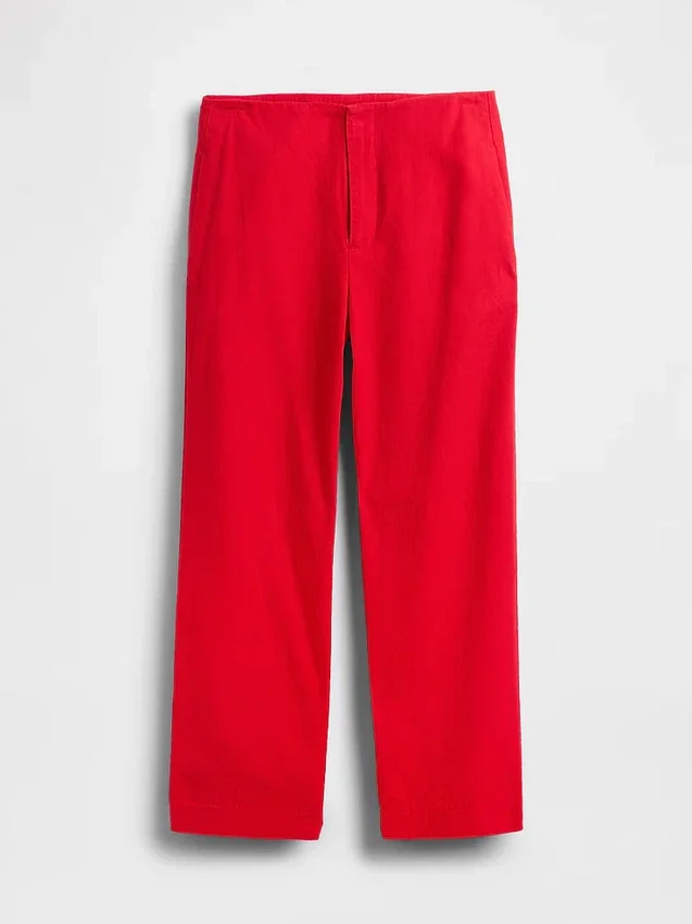 Pantaloni alla caviglia dritti e comodi in misto lino