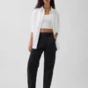 Pantaloni alla caviglia utility a vita media