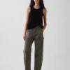 Pantaloni alla caviglia utility a vita media