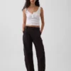 Pantaloni alla caviglia utility a vita media