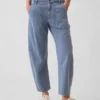 Pantaloni alla caviglia utility a vita media