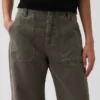 Pantaloni alla caviglia utility a vita media