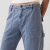 Pantaloni alla caviglia utility a vita media