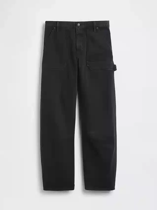 Pantaloni alla caviglia utility a vita media