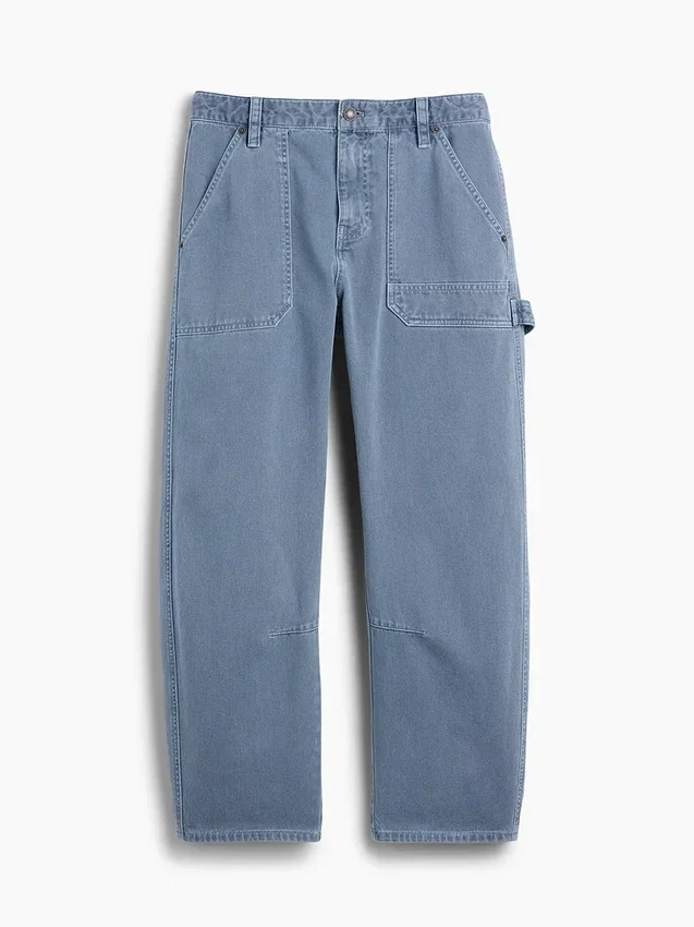 Pantaloni alla caviglia utility a vita media