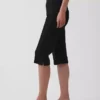 Pantaloni capri a vita alta in maglia doppia