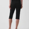 Pantaloni capri a vita alta in maglia doppia