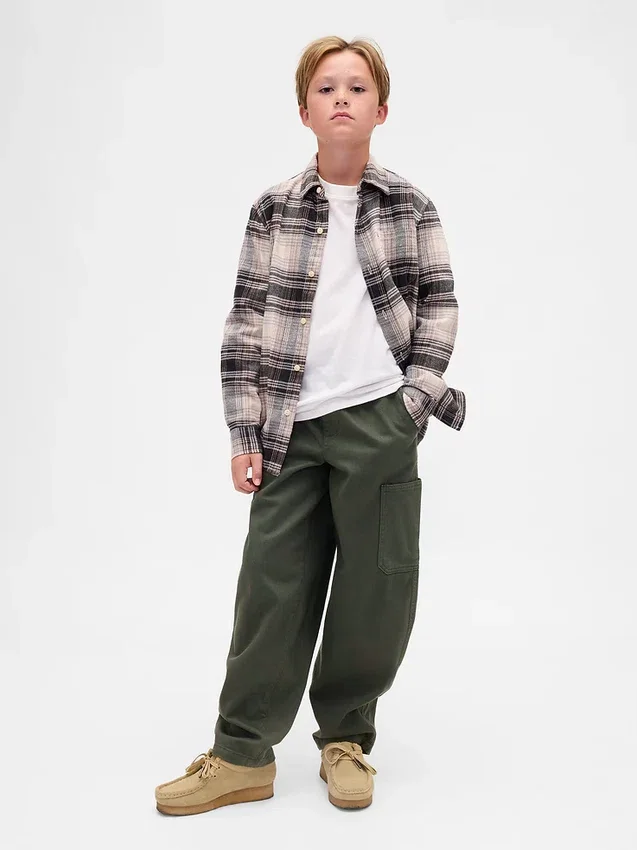 Pantaloni cargo larghi e affusolati per bambini