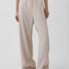 Pantaloni comodi a gamba larga in misto lino