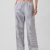 Pantaloni comodi a gamba larga in misto lino