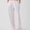 Pantaloni comodi a gamba larga in misto lino