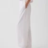 Pantaloni comodi a gamba larga in misto lino