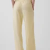 Pantaloni comodi a gamba larga in misto lino