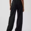 Pantaloni comodi a gamba larga in misto lino