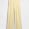 Pantaloni comodi a gamba larga in misto lino