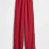 Pantaloni comodi a gamba larga in misto lino