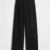 Pantaloni comodi a gamba larga in misto lino
