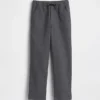 Pantaloni comodi e rilassati in misto lino e cotone per bambini