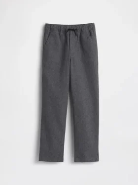 Pantaloni comodi e rilassati in misto lino e cotone per bambini