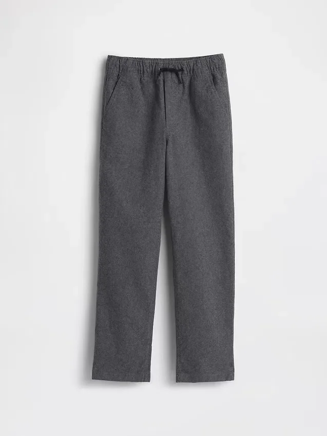 Pantaloni comodi e rilassati in misto lino e cotone per bambini
