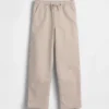 Pantaloni comodi e rilassati in misto lino e cotone per bambini