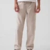 Pantaloni comodi e rilassati in misto lino e cotone per bambini