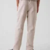 Pantaloni comodi e rilassati in misto lino e cotone per bambini