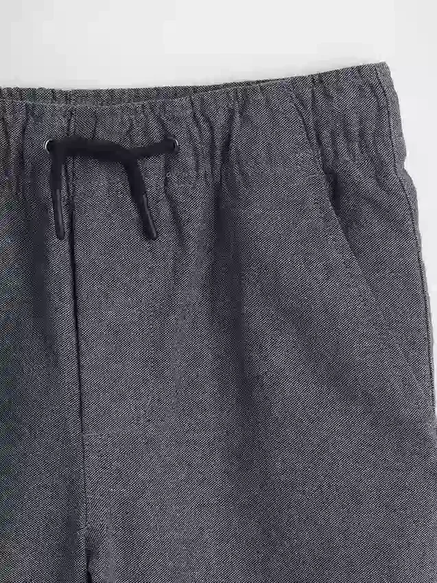 Pantaloni comodi e rilassati in misto lino e cotone per bambini
