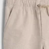 Pantaloni comodi e rilassati in misto lino e cotone per bambini