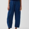 Pantaloni comodi in denim di garza di cotone