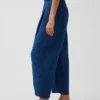 Pantaloni comodi in denim di garza di cotone