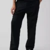 Pantaloni comodi in misto lino e cotone dal taglio affusolato