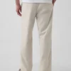 Pantaloni comodi in misto lino e cotone dal taglio affusolato