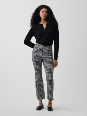 Pantaloni corti a vita alta in maglia doppia