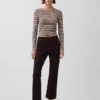 Pantaloni corti a vita alta in maglia doppia