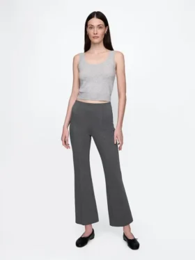 Pantaloni corti a vita alta in maglia doppia
