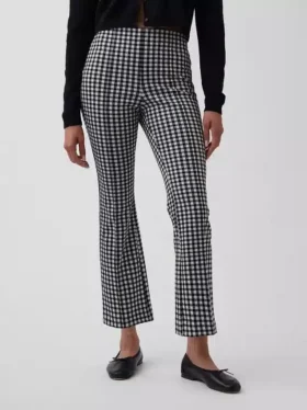 Pantaloni corti a vita alta in maglia doppia