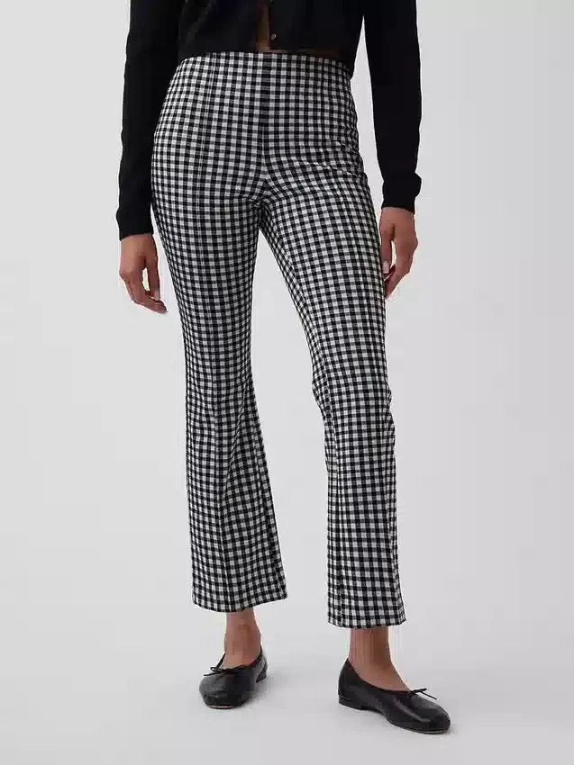 Pantaloni corti a vita alta in maglia doppia