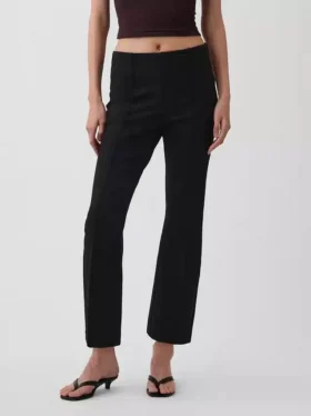 Pantaloni corti a vita alta in maglia doppia
